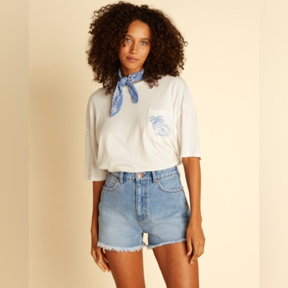 Wrangler x Billabong Showdown Denim Short in Color Blue Surf